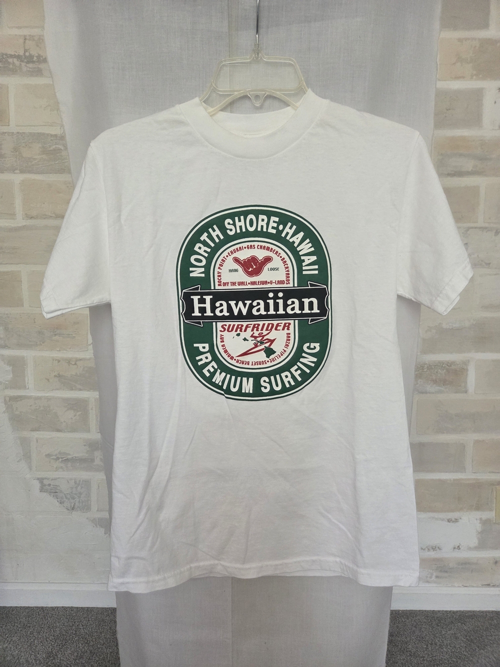 North Shore Premium Surfing White Graphic T-Shirt